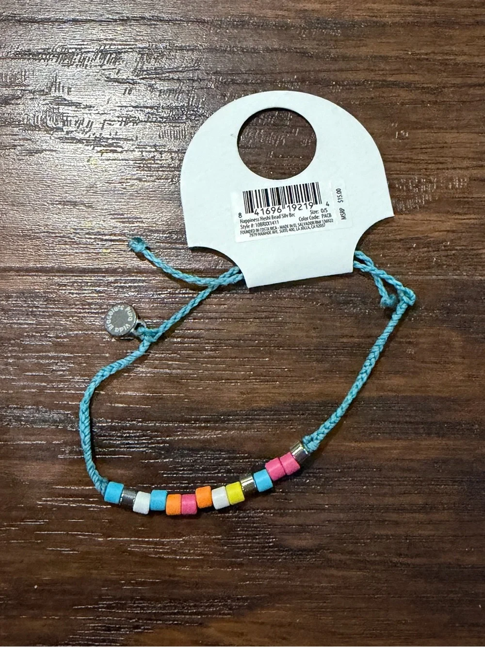 Pura Vida Women's Blue & Beaded Adjustable Bracelet